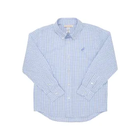 The Beaufort Bonnet Company - Park City Periwinkle Windowpane Dean's List Dress Shirt