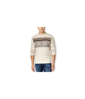 Tricots St Raphael Mens Snowflake Intarsia Pullover Sweater