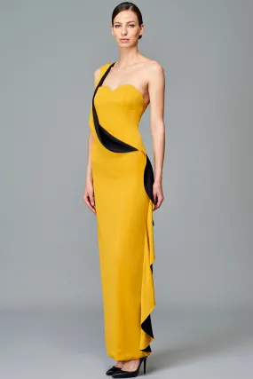 Two-Toned Double Viscose Long Dress