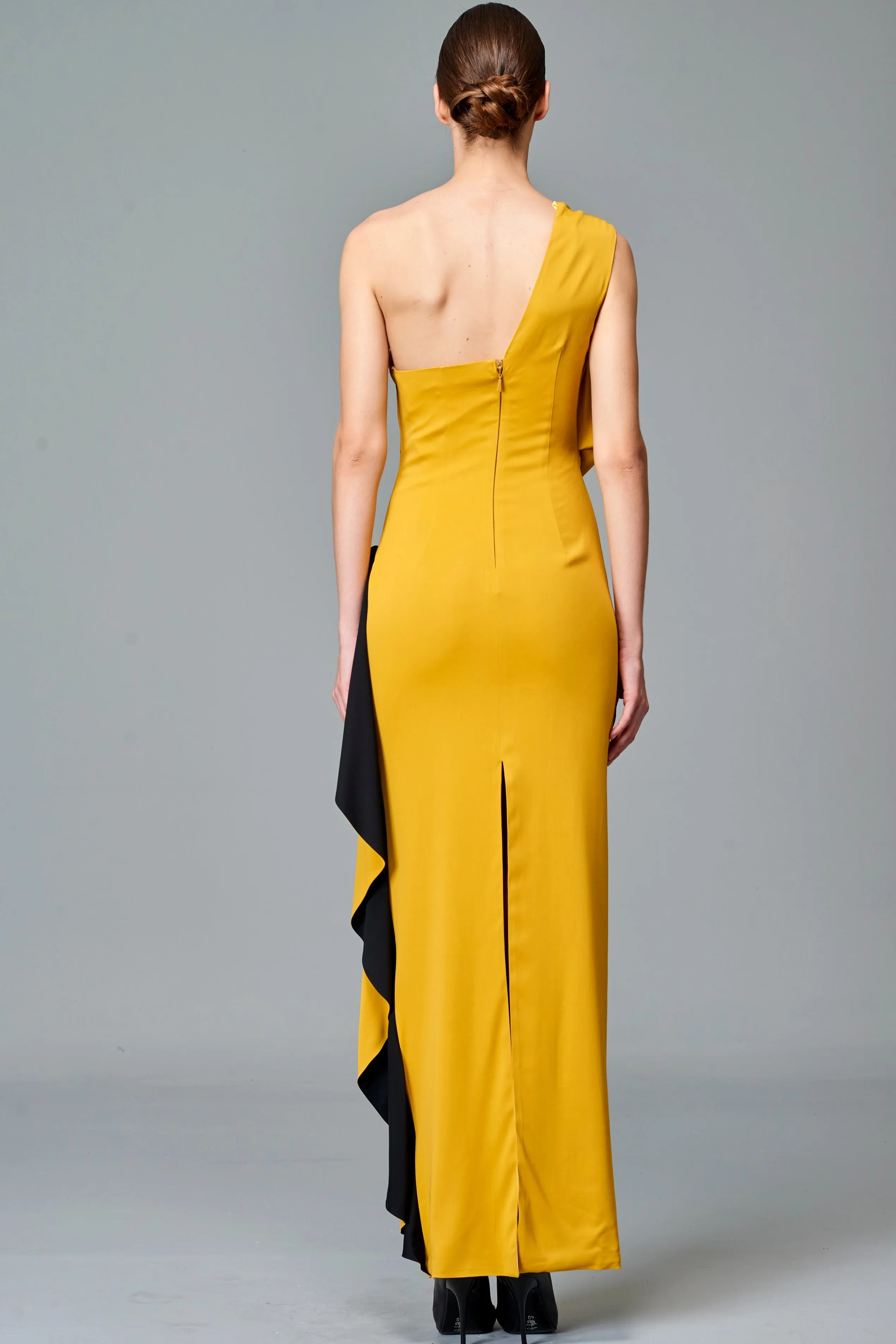 Two-Toned Double Viscose Long Dress