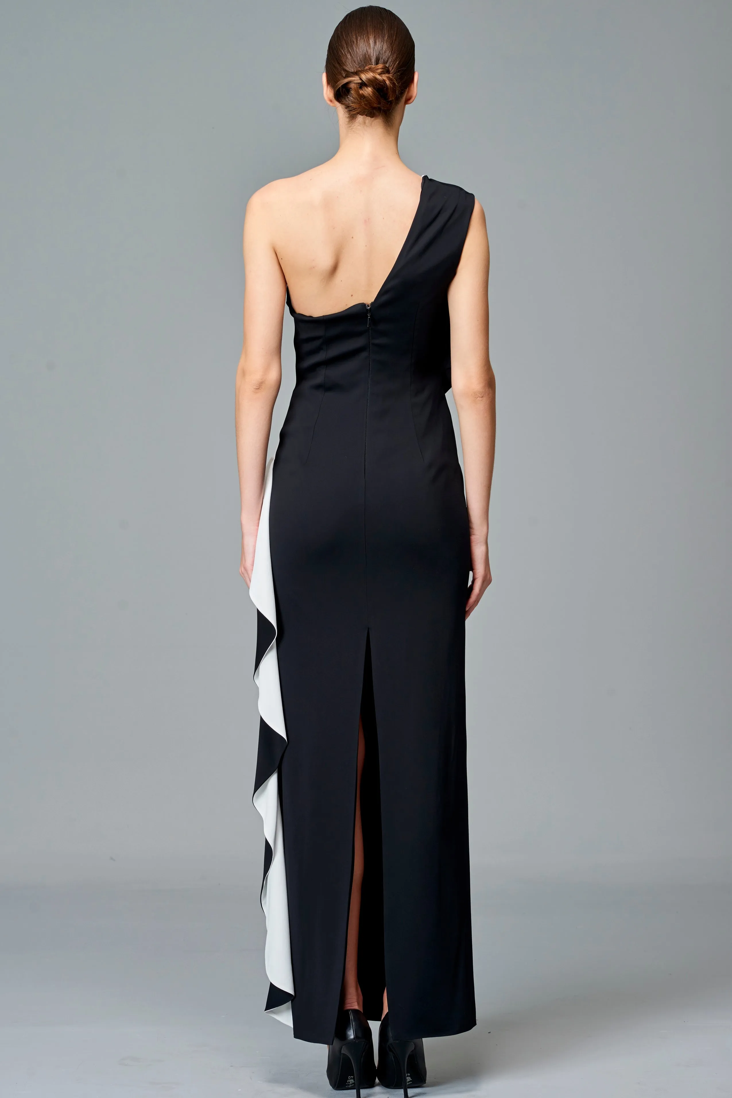 Two-Toned Double Viscose Long Dress