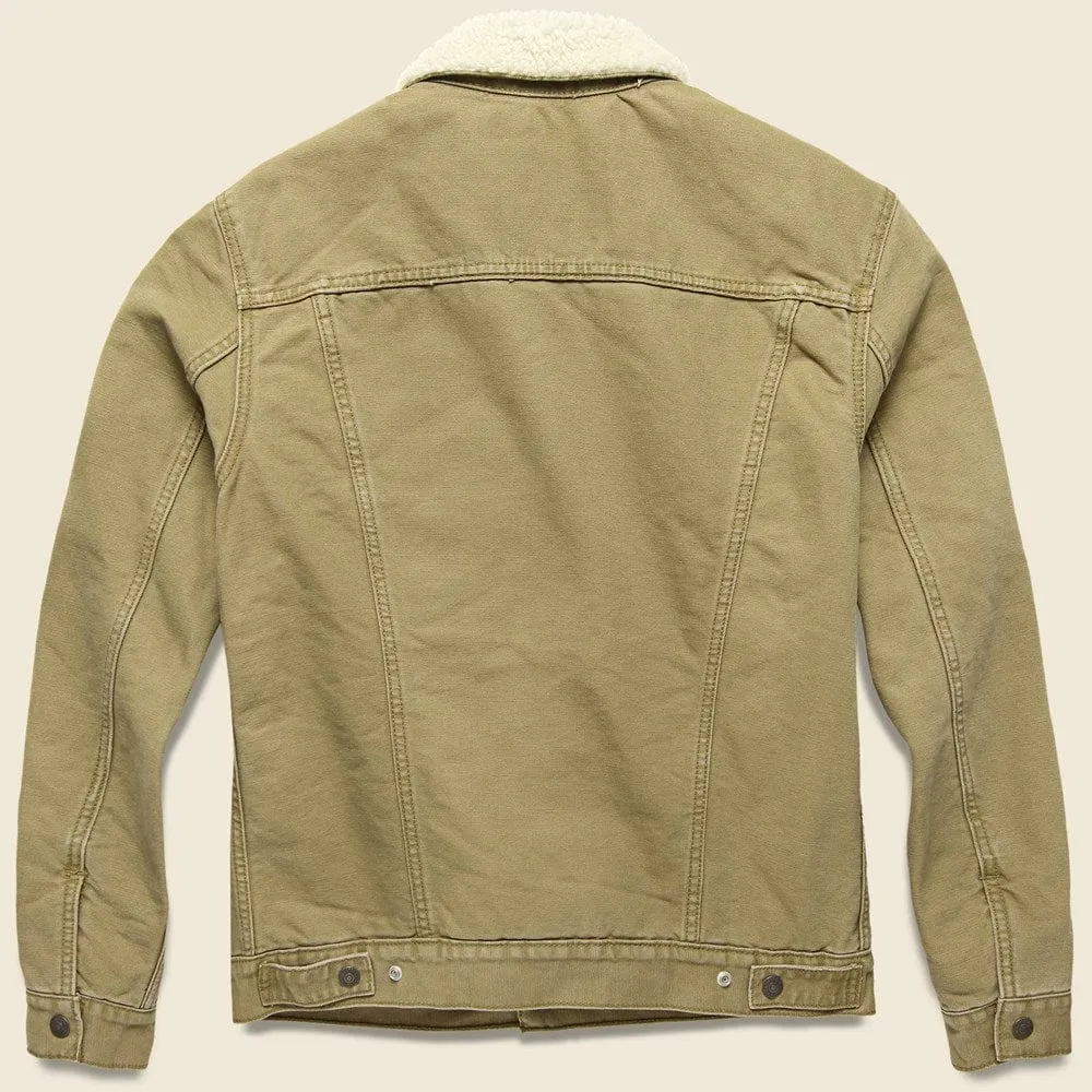 Type III Sherpa Trucker Jacket - Washed Cougar Canvas