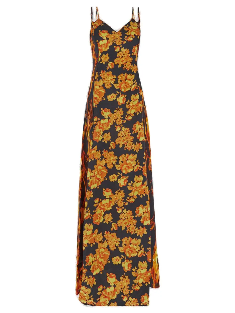 Vetements Floral Printed Double-Strap Dress