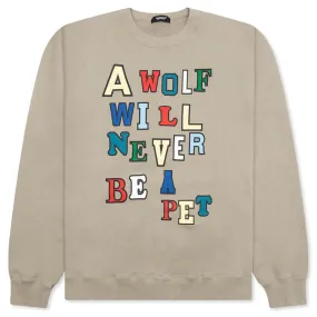 Wolf Sweatshirt - Beige