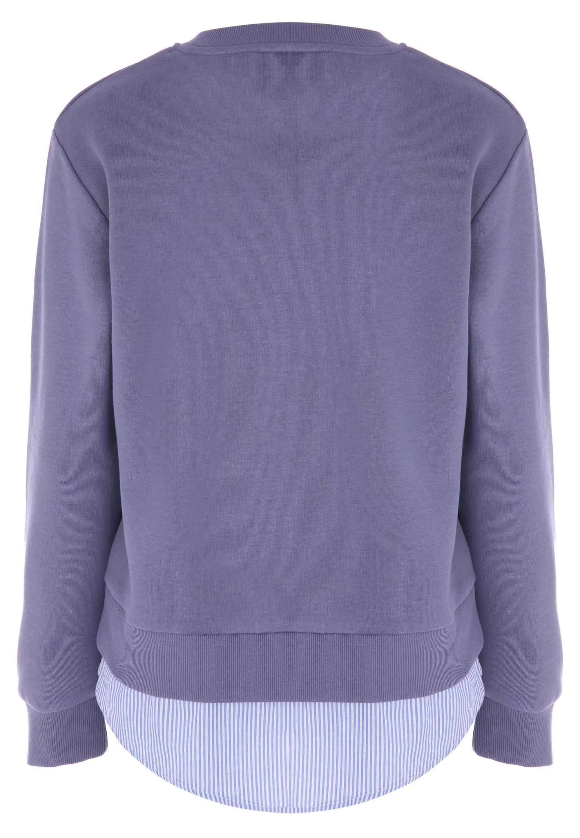 Womens Blue 2 in 1 Shirt & Sweatshirt