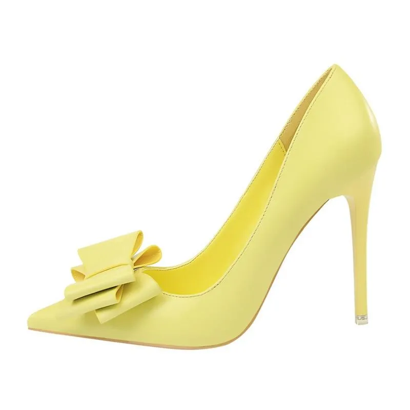 Women's Sexy Super High Heels Pumps Party Shoes with Butterfly Knots