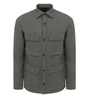 Z Zegna Pocket Detailed Military Buttoned Shirt